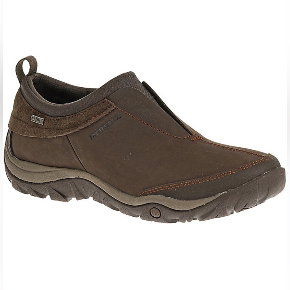 Womens Merrell Brown Dewbrook Moc Waterproof Winter Slip-On Shoes - Size 9.5